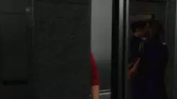 Rebel Wilson Exits Elevator Excitedly 