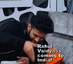 Rahul Vaidya is coming to India! meme