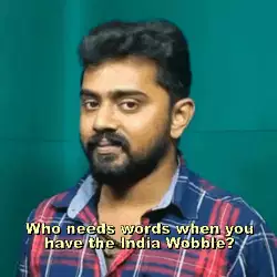 Who needs words when you have the India Wobble? meme