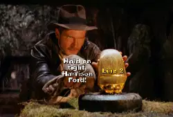 Hold on tight, Harrison Ford! meme