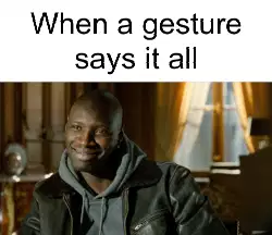 When a gesture says it all meme