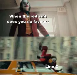 When the red suit does you no favours meme