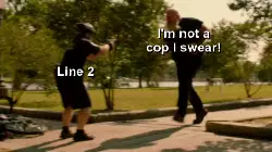 I'm not a cop I swear! meme