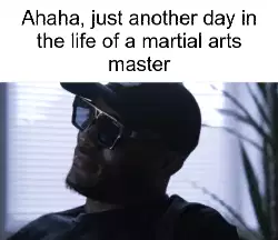 Ahaha, just another day in the life of a martial arts master meme