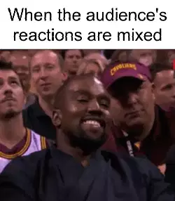 When the audience's reactions are mixed meme