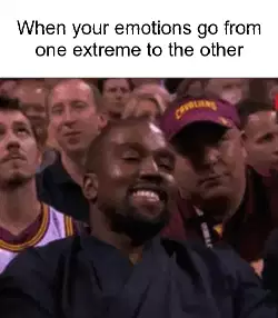 When your emotions go from one extreme to the other meme