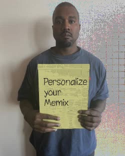 Kanye Holding Up Yellow Notebook Paper 