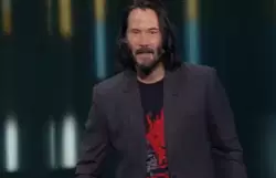 Keanu Reeves Points To Large Screen 