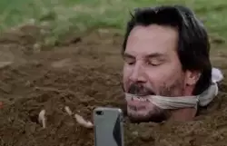 Trapped Keanu Reeves Tries To Escape 