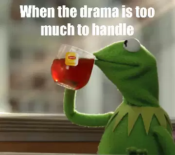 When the drama is too much to handle meme