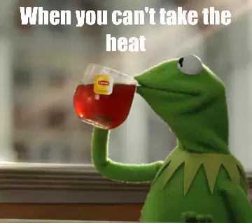 When you can't take the heat meme