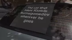 The car that takes Khabib Nurmagomedov wherever he goes meme