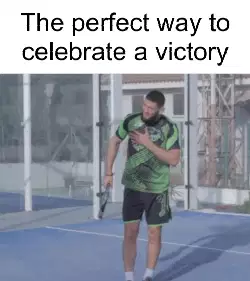 The perfect way to celebrate a victory meme