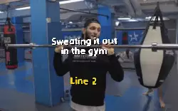 Sweating it out in the gym meme