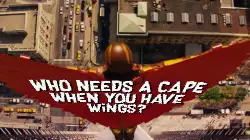 Who needs a cape when you have wings? meme