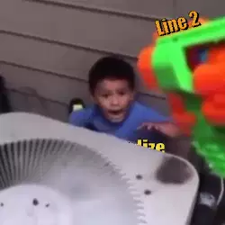 Kid Gets Scared By Nerf Gun 