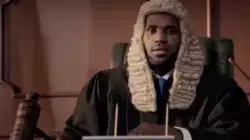 When LeBron puts on the wig and gavel meme