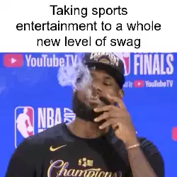 Taking sports entertainment to a whole new level of swag meme