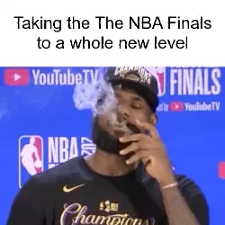 Taking the The NBA Finals to a whole new level meme