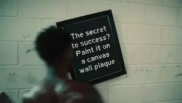 The secret to success? Paint it on a canvas wall plaque meme