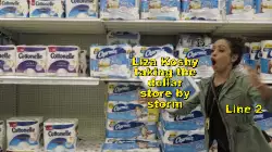 Liza Koshy taking the dollar store by storm meme