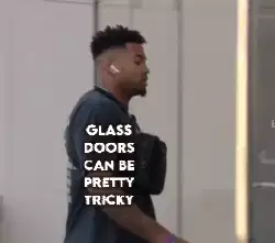 Glass doors can be pretty tricky meme