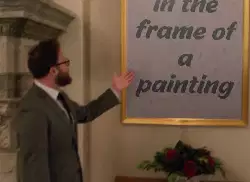 Romance in the frame of a painting meme