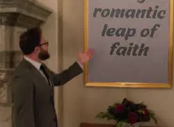 Taking a romantic leap of faith meme