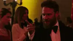 Seth Rogen Points To Woman 