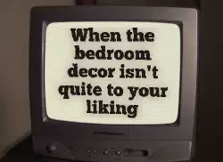 When the bedroom decor isn't quite to your liking meme