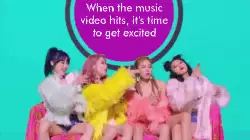 When the music video hits, it's time to get excited meme