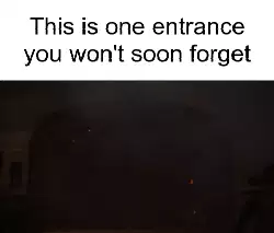 This is one entrance you won't soon forget meme