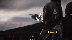Ready for takeoff in the cockpit of the Mandalorian meme