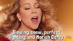 Blowing snow, perfect lighting, and Mariah Carey meme