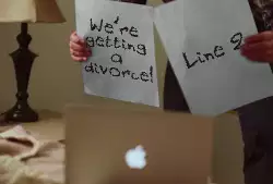We're getting a divorce! meme