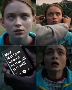 Max Mayfield knows horror all too well meme