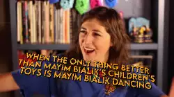 When the only thing better than Mayim Bialik's children's toys is Mayim Bialik dancing meme