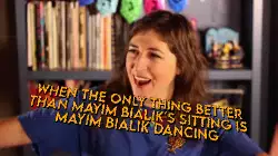 When the only thing better than Mayim Bialik's sitting is Mayim Bialik dancing meme