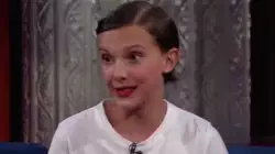 Millie Bobby Brown Makes Goofy Face 