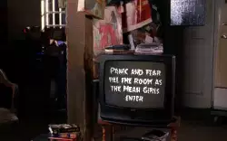 Panic and fear fill the room as the Mean Girls enter meme