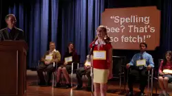 "Spelling bee? That's so fetch!" meme