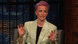 When Megan Rapinoe calmly explains why she's right and you're wrong meme