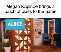 Megan Rapinoe brings a touch of class to the game meme