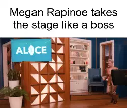 Megan Rapinoe takes the stage like a boss meme