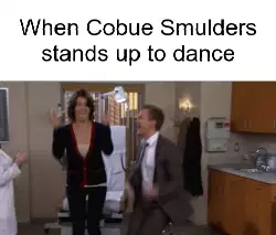 When Cobue Smulders stands up to dance meme