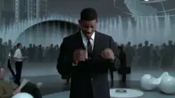 Will Smith Puts On Black Glasses  