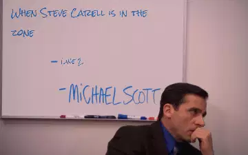 When Steve Carell is in the zone meme