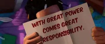 With great power comes great responsibility. meme