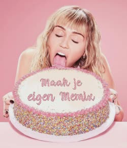 Miley Cyrus Licks Cake 