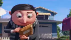 Aaahh! Gru can't believe his luck when he finds out about the Minions game meme